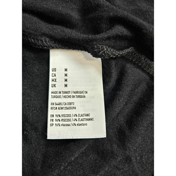 American Eagle Outfitters Soft and Sexy Black Mini Dress Tie Front Medium - Picture 5 of 5